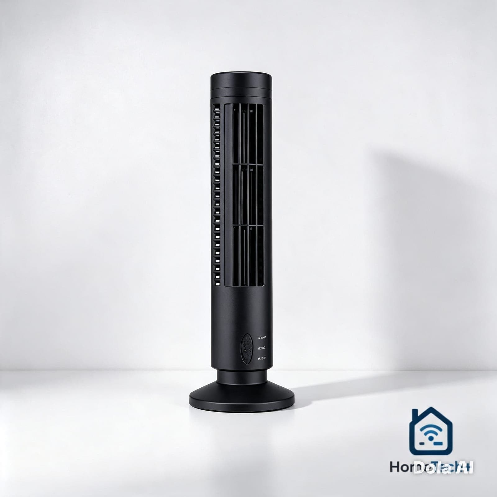 Ventilador Torre de Mesa — Diseño Compacto Negro