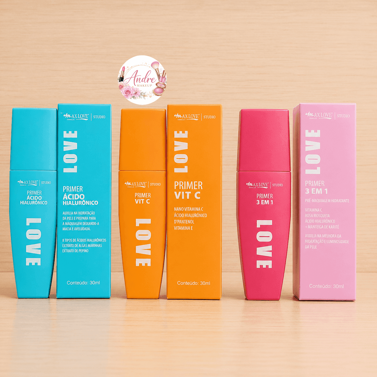 ✨ Primer Facial Max Love (Ácido Hialurónico, Vitamina C y 3 en 1 — imagen 1 de 1