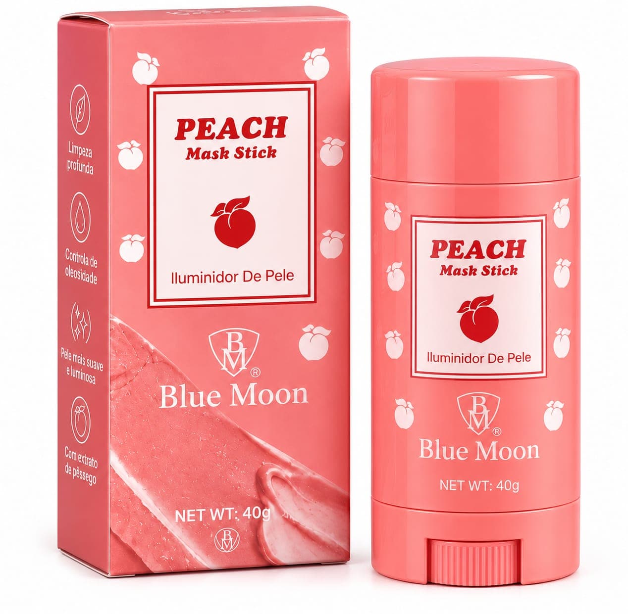 Mascarilla Facial en Barra Peach Mask Stick Blue Moon 40g