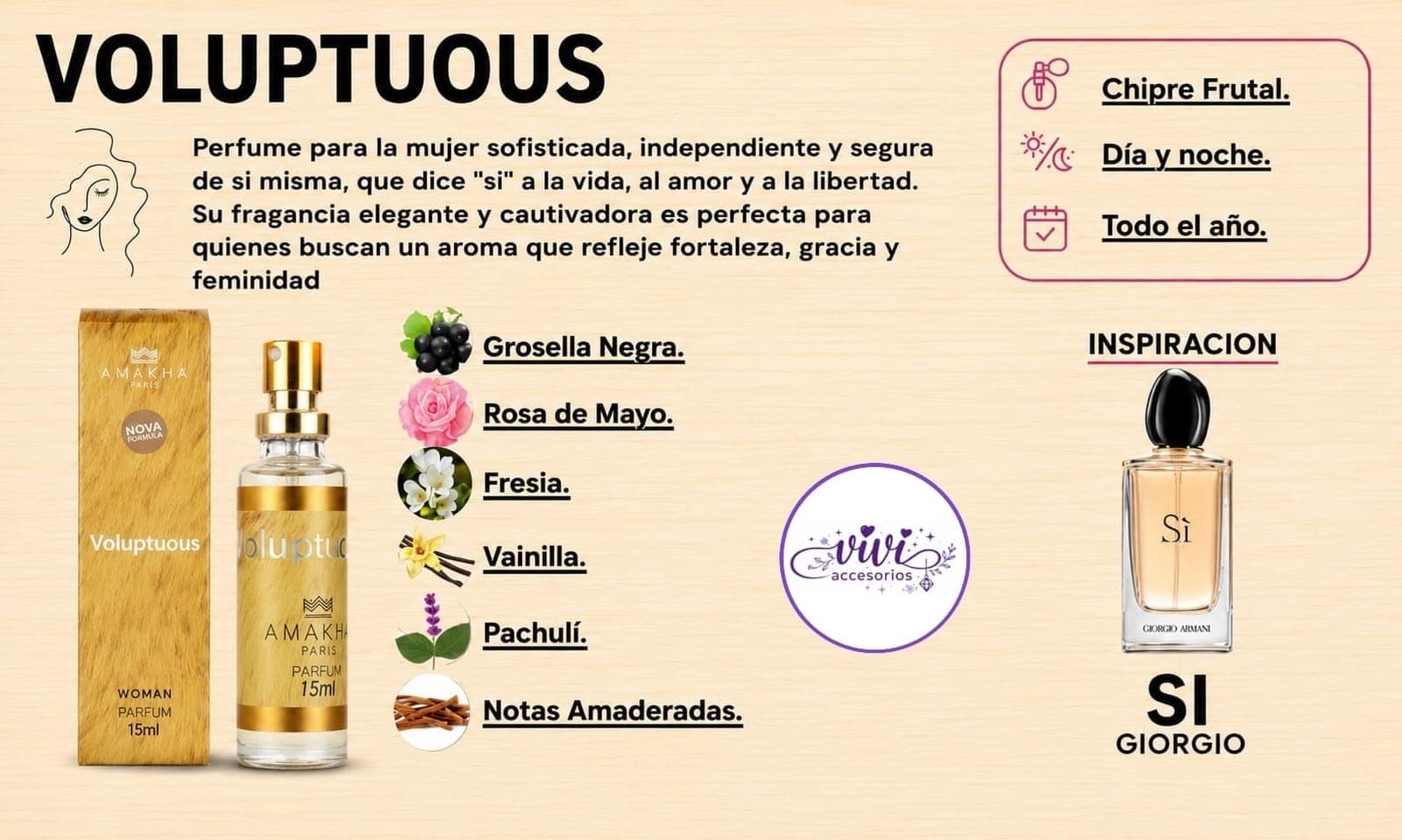 PERFUME AMAKHA SI 15 ML — imagen 1 de 1