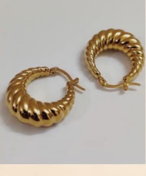 Aretes Aro Texturizado — imagen 1 de 1