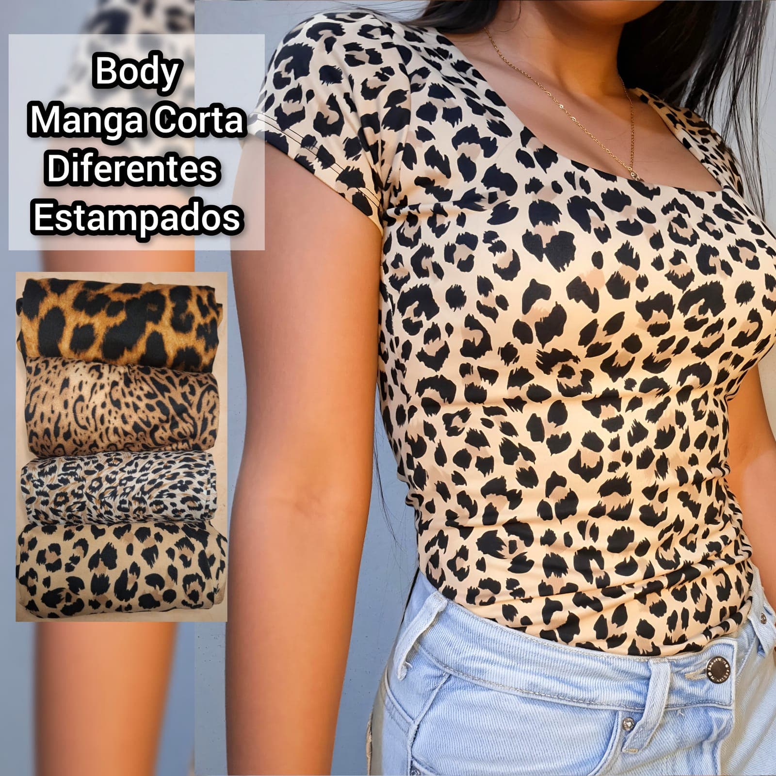Body manga corta