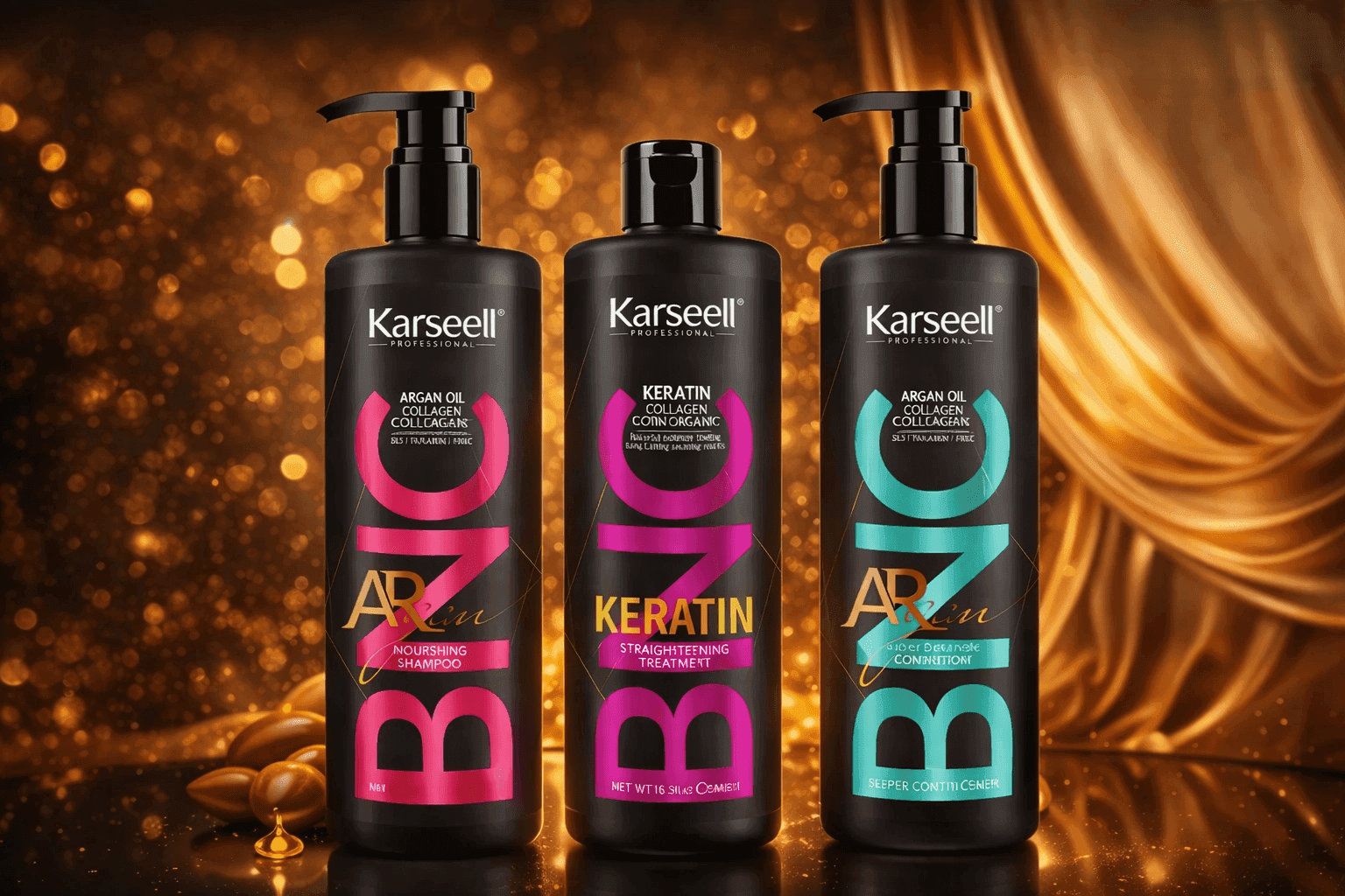 COMBO Shampoo & Acondicionador + Keratina BNC 500ml — Karseell — imagen 1 de 1