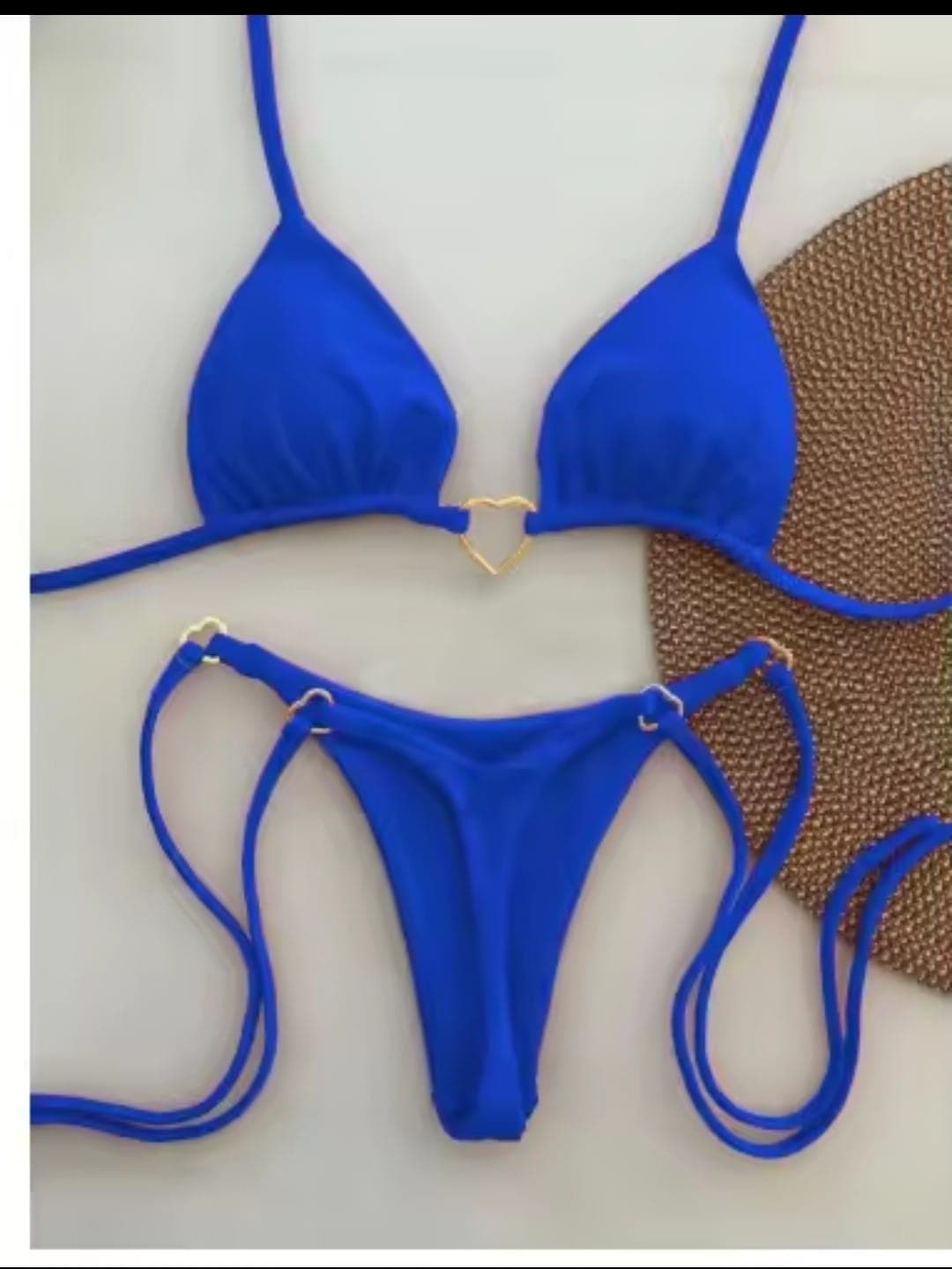 conjunto de bikini con dije de corazón