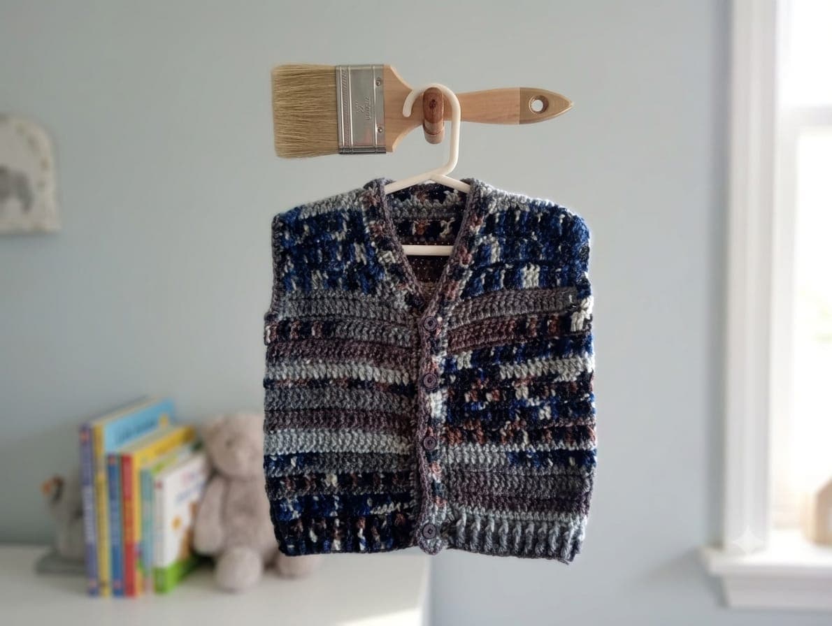 Chaleco tejido en lana matizada — imagen 1 de 1