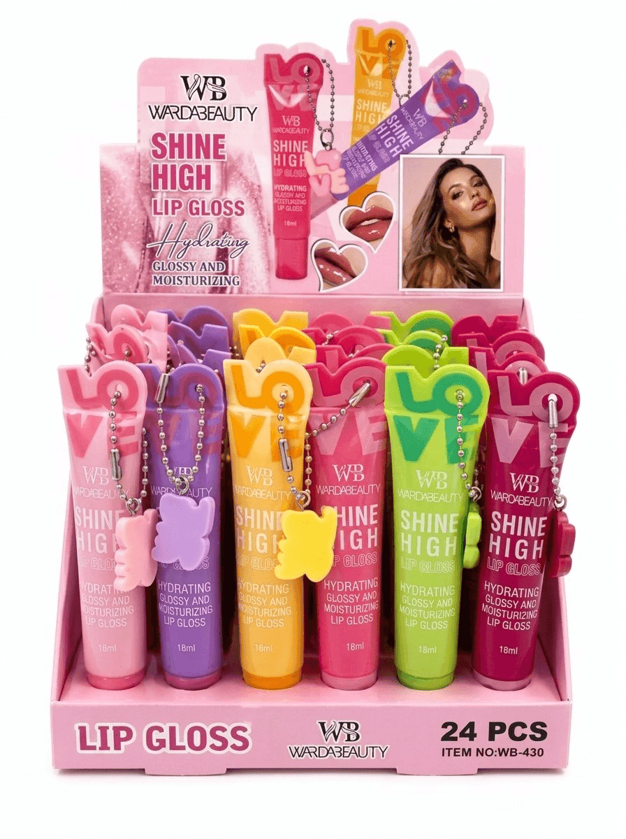 Brillo Labial Lip Gloss Shine High Warda Beauty 18ml Con Llavero