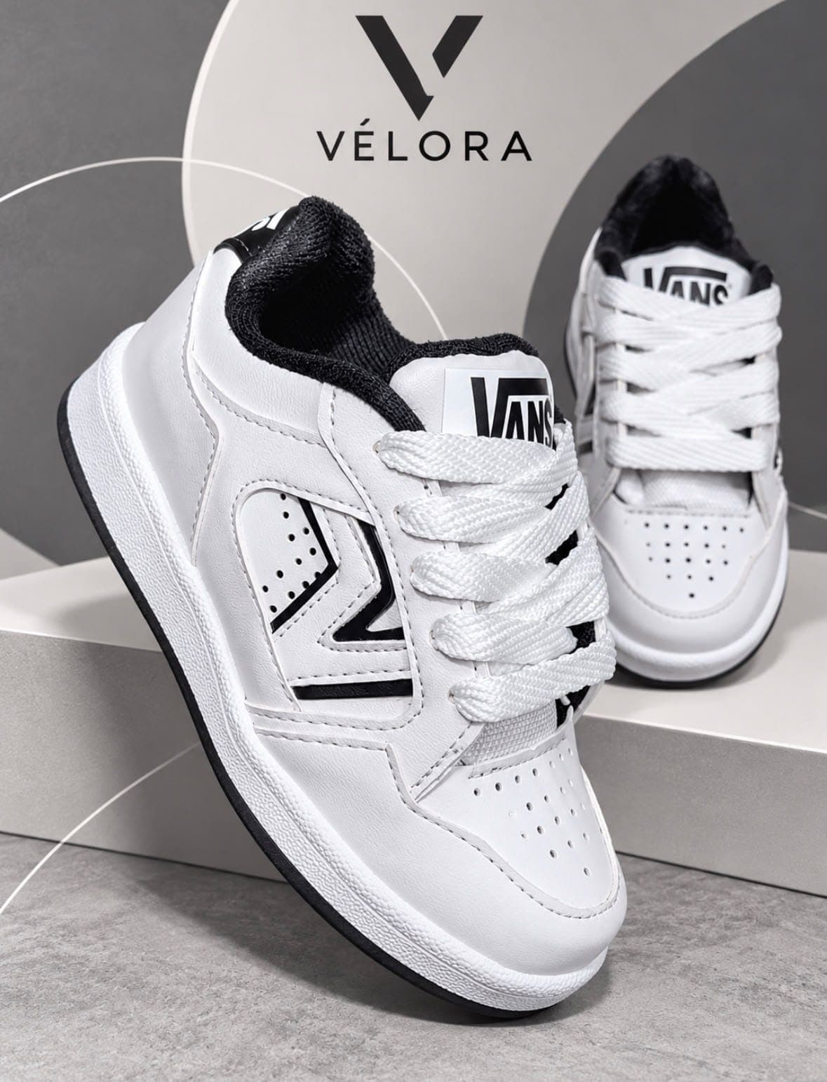Vansx niños blanca