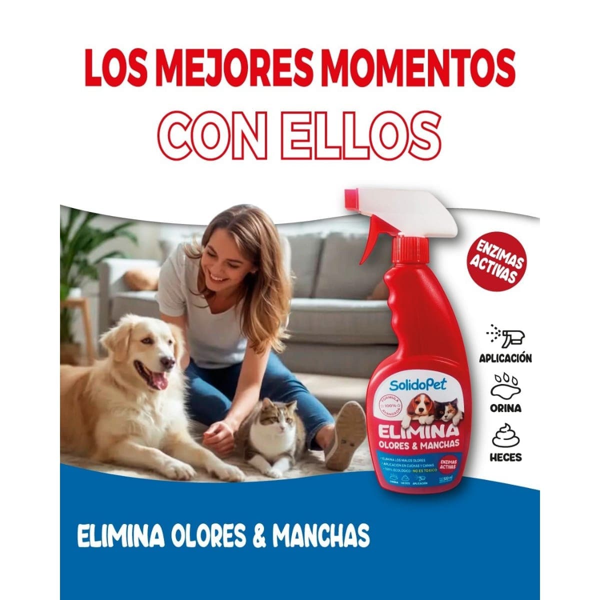 Eliminador de Olores y Manchas para Mascotas Envase 500ml