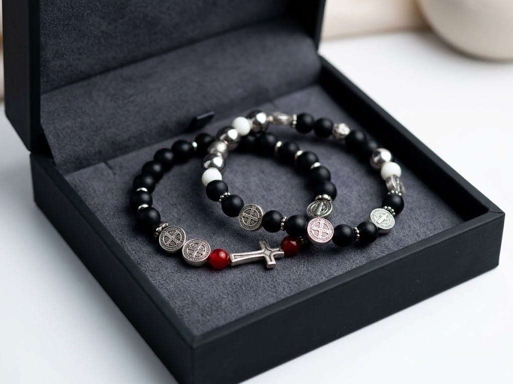 Pulsera San Benito Madera Elástica