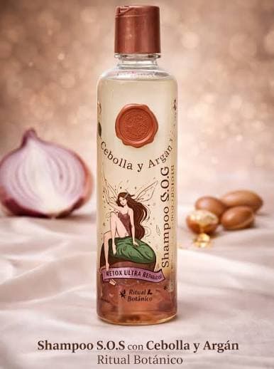 Shampoo SOS Cebolla y Argán 400ml — Ritual Botánico
