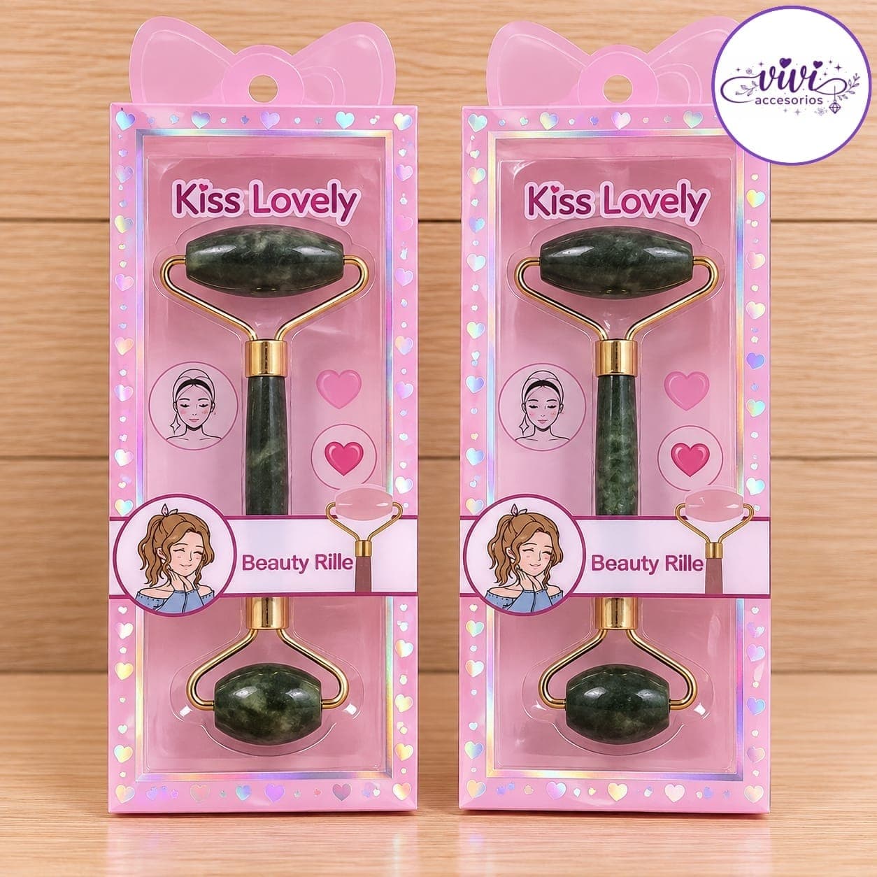 Rodillo Facial de Jade Kiss Lovely — imagen 1 de 1