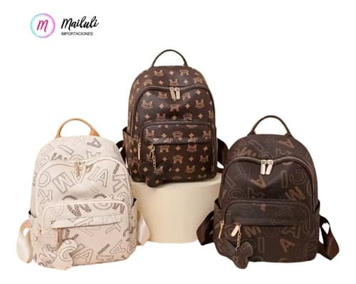 Mochila Con Estampado De Letras A La Moda Varios Colores Negro Estampado