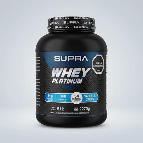 Proteína Whey Supra Whey Platinum 5 Lb Vainilla Cream