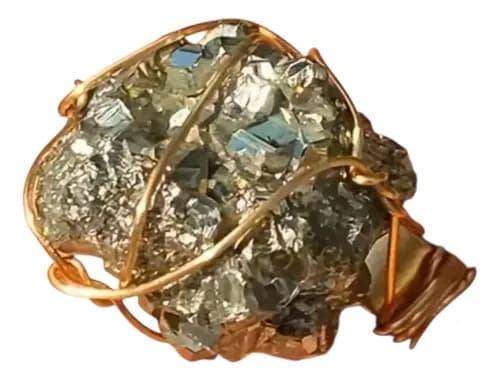 Anillo Pirita Atrayente De Prosperidad Ajustable H/m — imagen 1 de 3