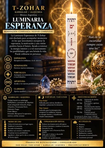 Luminaria kabbalistica Esperanza Ritualizada / Consagrada — imagen 1 de 4