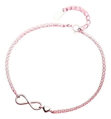 Pulsera Fina Infinito Plata 925 Prosperidad Abundancia