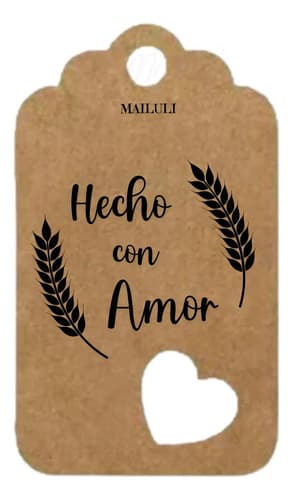 100 Etiquetas Tags Kraft Personalizada Emprendedor Modelo 03