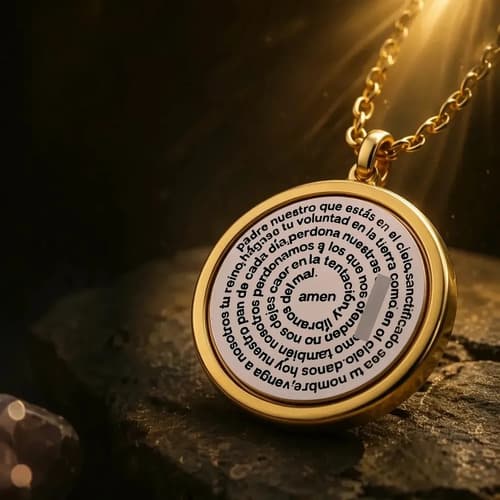 Dije Proteccion Padre Nuestro Ritualizado/consagrado — imagen 1 de 4