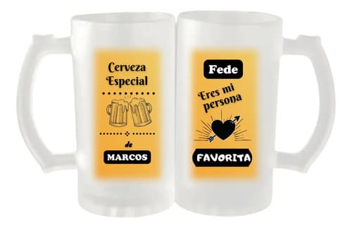 Jarra De Cerveza Personalizada Regalo Aniversario Cumpleaños Transparente — imagen 1 de 10