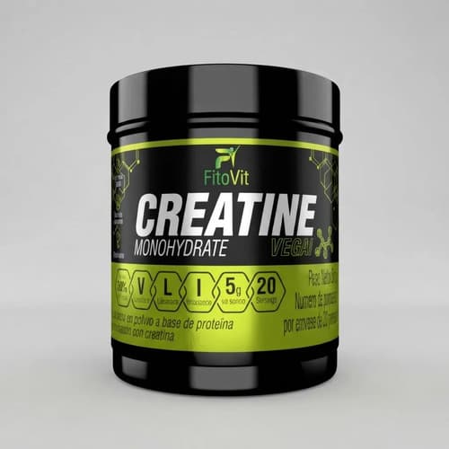 Creatina Monohidratada Fitovit 300g Vegana + Bcaa