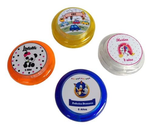 Yoyos Personalizados Sorpresitas Infantiles Souvenir Multicolor (naranja, Amarillo, Transparente, Azul)