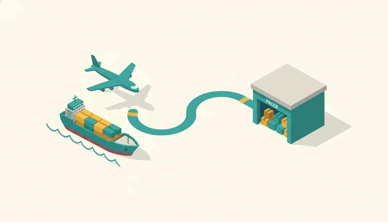 Modos de envío: courier, aéreo o marítimo.